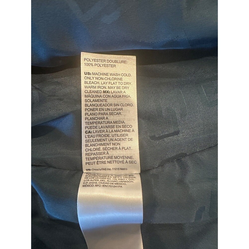Chico’s Deep Teal Faux Leather Vest Chico’s 2 (Large / US 12) NWOT - Picture 7 of 9